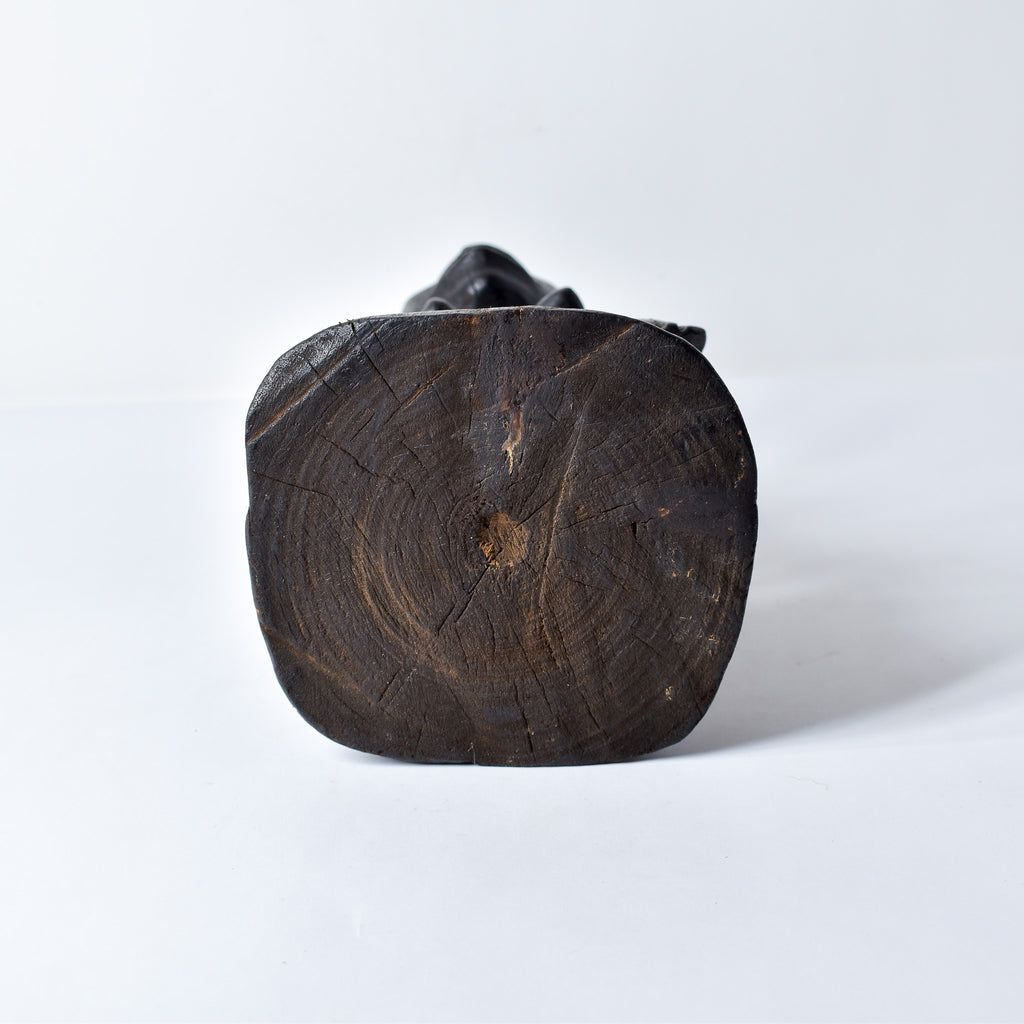 Kongo Kneeling Female Wood Figure