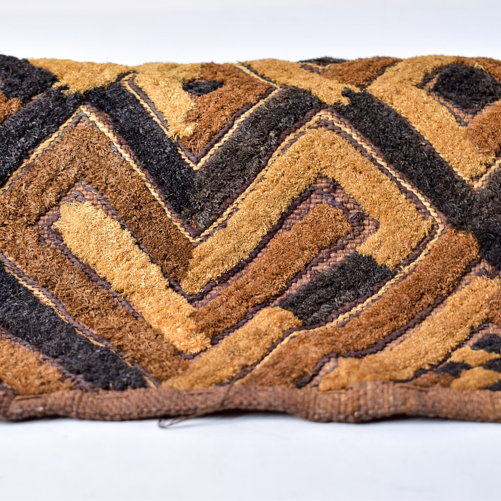 Kuba Raffia Square Textile Congo 25x19 Inch