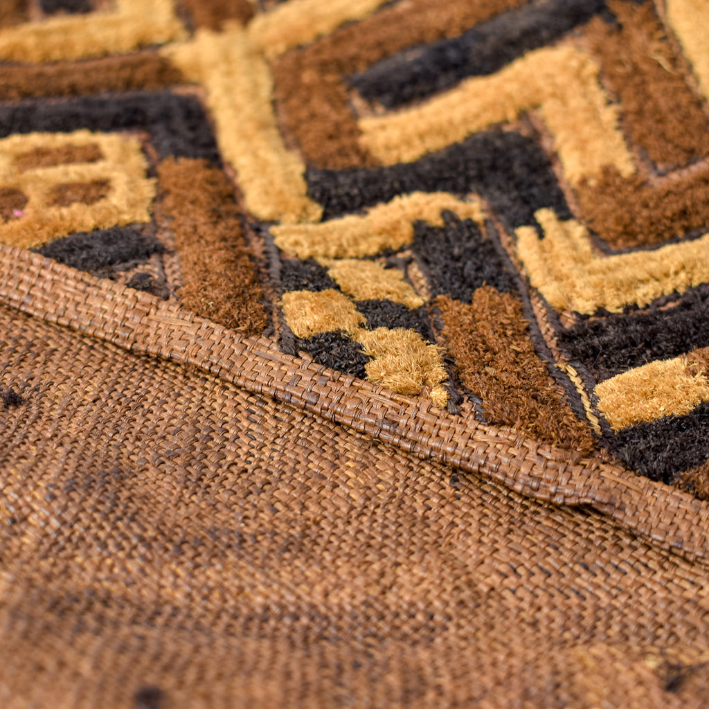 Kuba Raffia Square Textile Congo 25x19 Inch