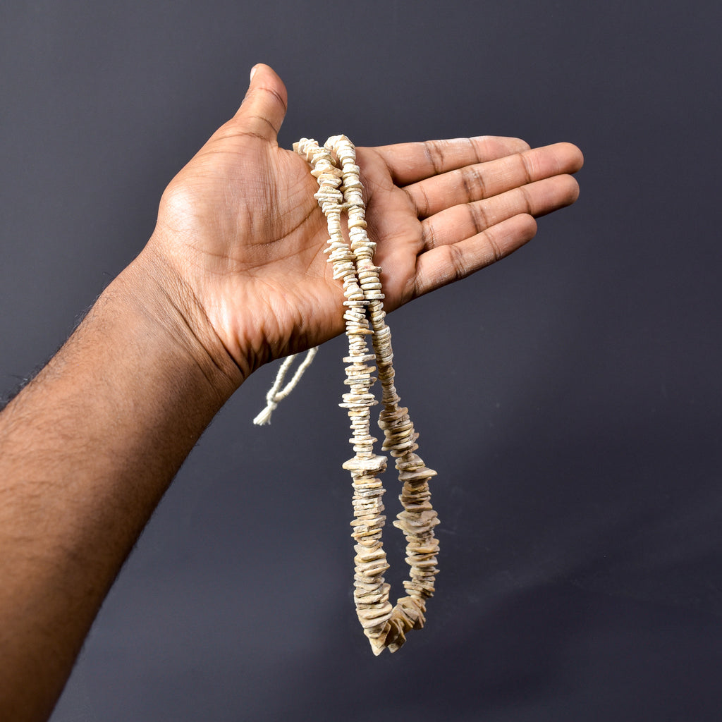 Ostrich Egg Shell Heishi Trade Beads