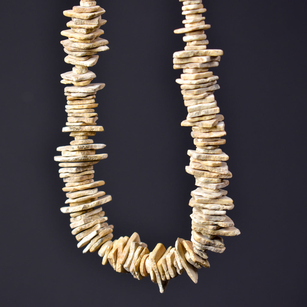 Ostrich Egg Shell Heishi Trade Beads