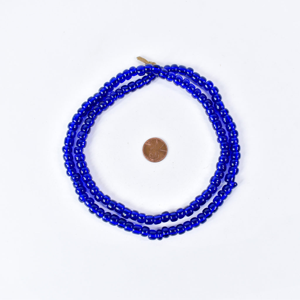 Cobalt Blue Padre Bohemian Trade Beads Henry Collection Burma