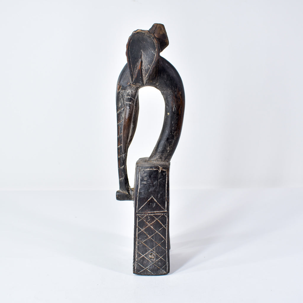 Baule Figural Elephant Heddle Pulley Côte d'Ivoire