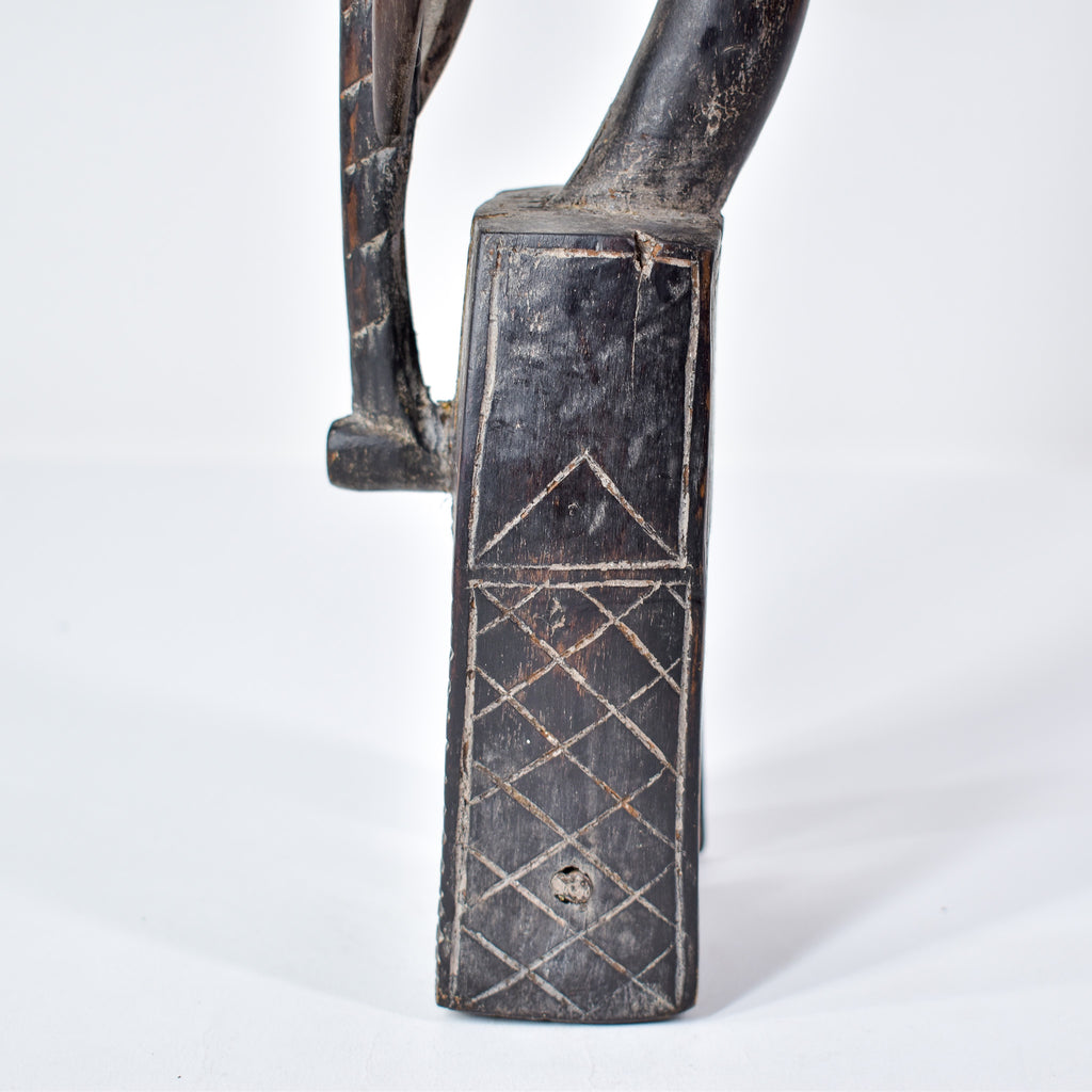 Baule Figural Elephant Heddle Pulley Côte d'Ivoire