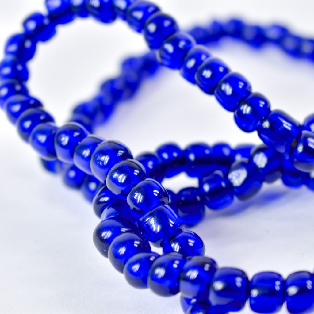 Cobalt Blue Padre Bohemian Trade Beads Henry Collection Burma