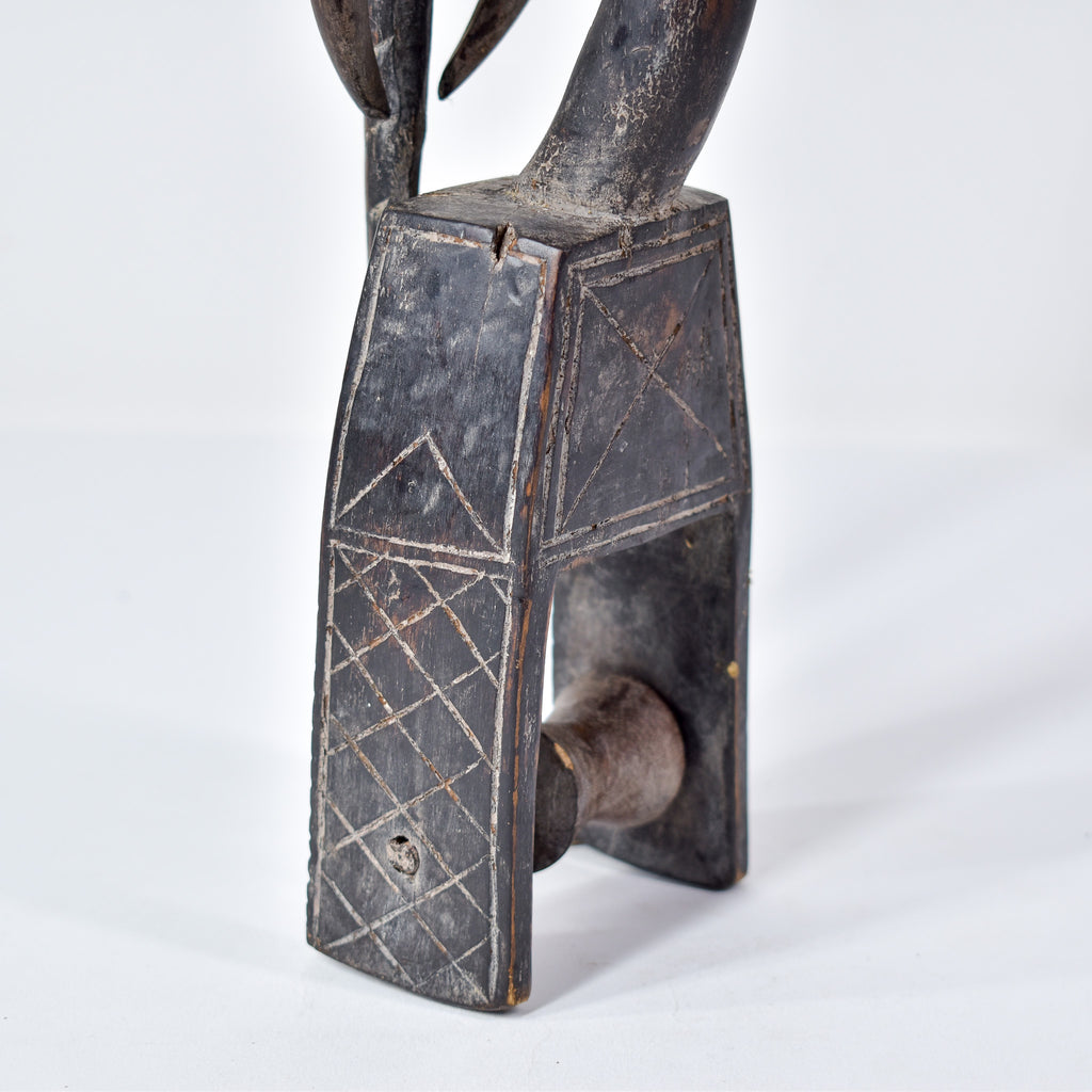 Baule Figural Elephant Heddle Pulley Côte d'Ivoire