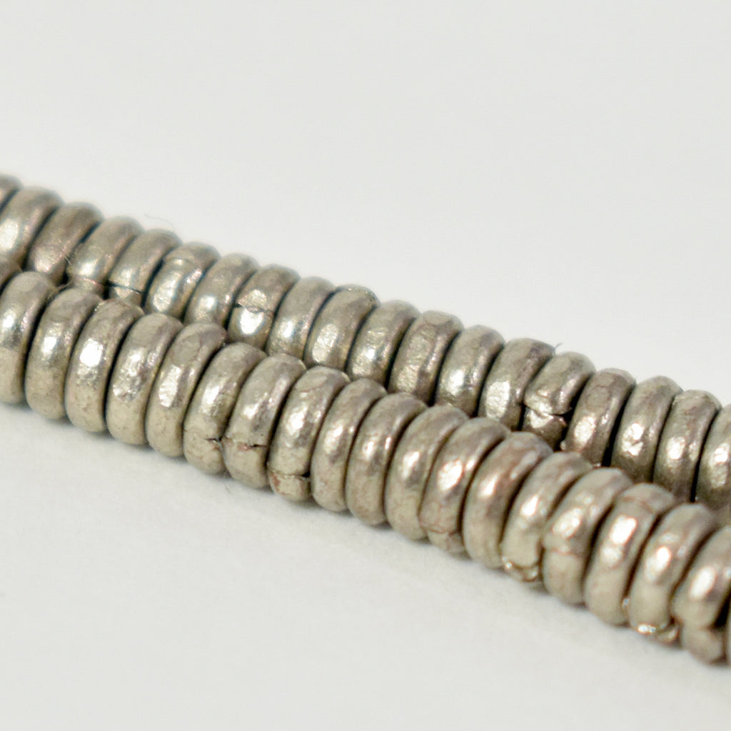 Silver Heishi Beads Ethiopia