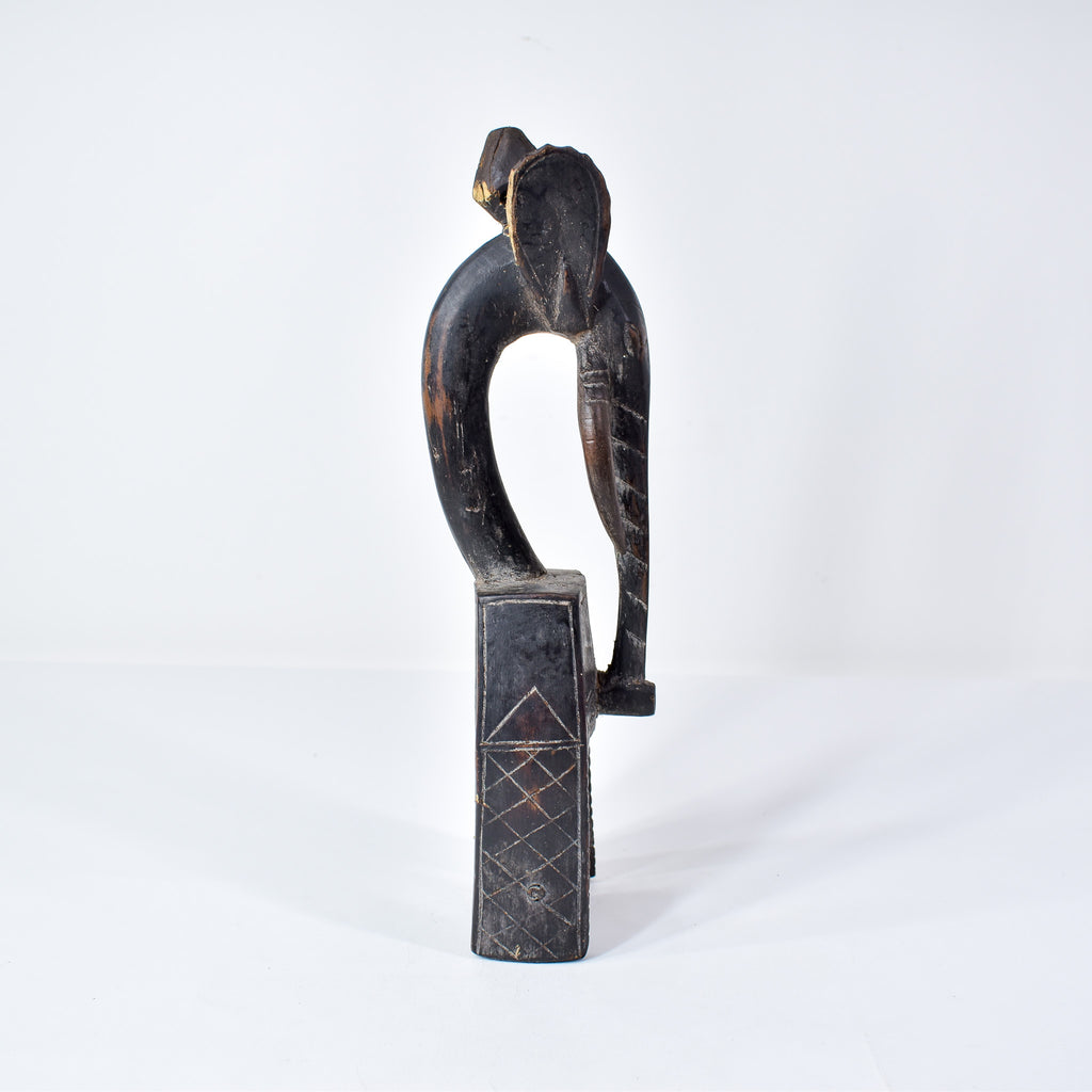 Baule Figural Elephant Heddle Pulley Côte d'Ivoire