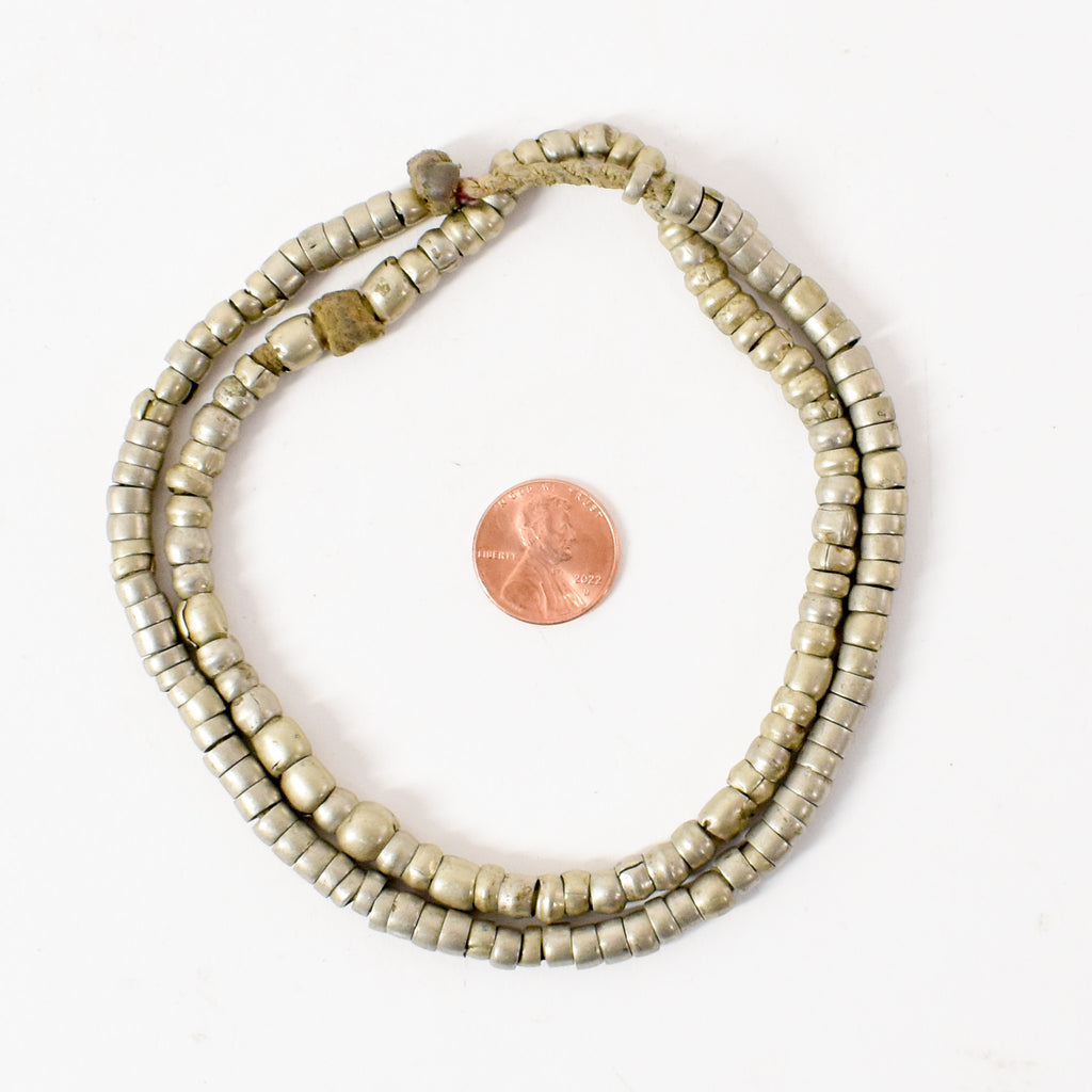 Metal Heishi Silver Trade Beads Ethiopia