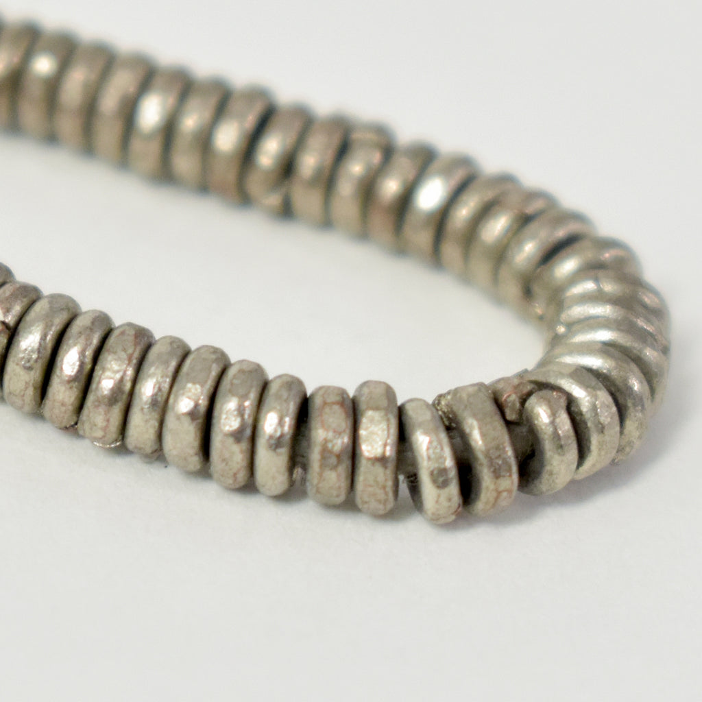 Silver Heishi Beads Ethiopia