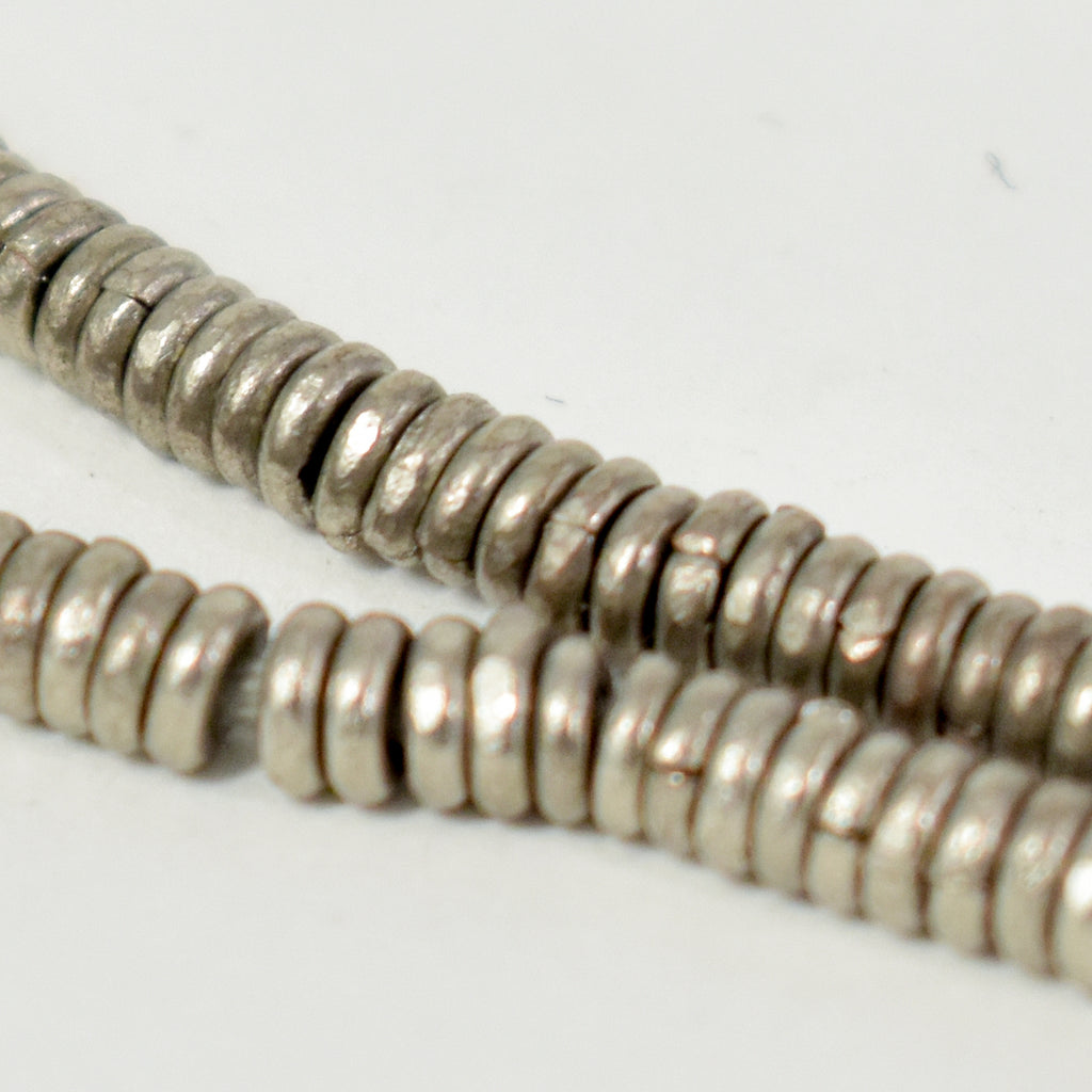 Silver Heishi Beads Ethiopia