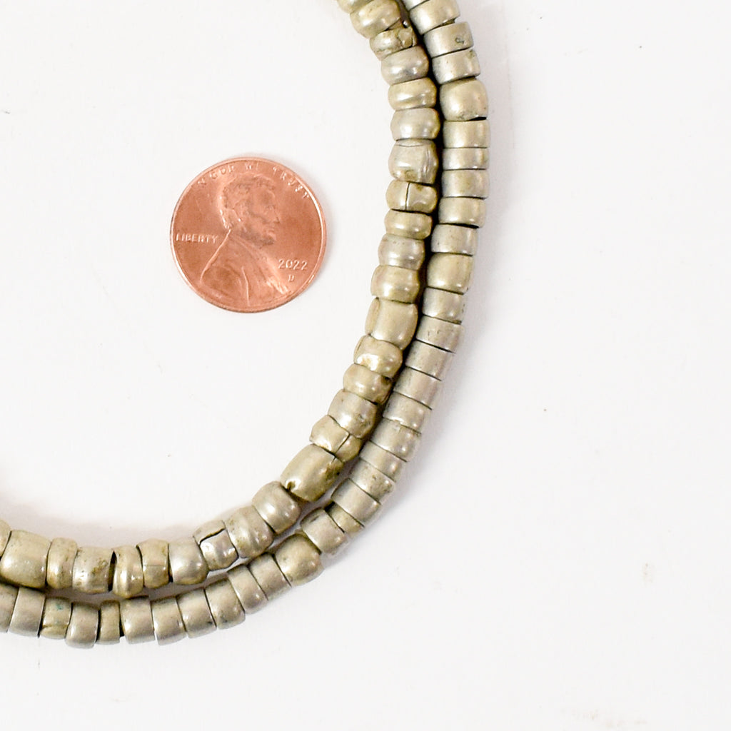 Metal Heishi Silver Trade Beads Ethiopia