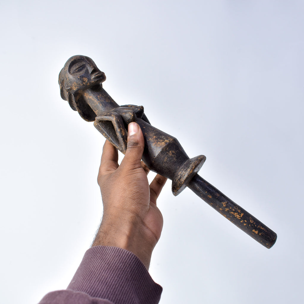 Luba Figural Scepter Congo