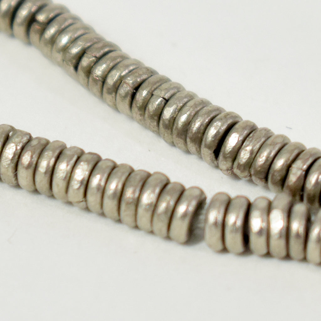 Silver Heishi Beads Ethiopia