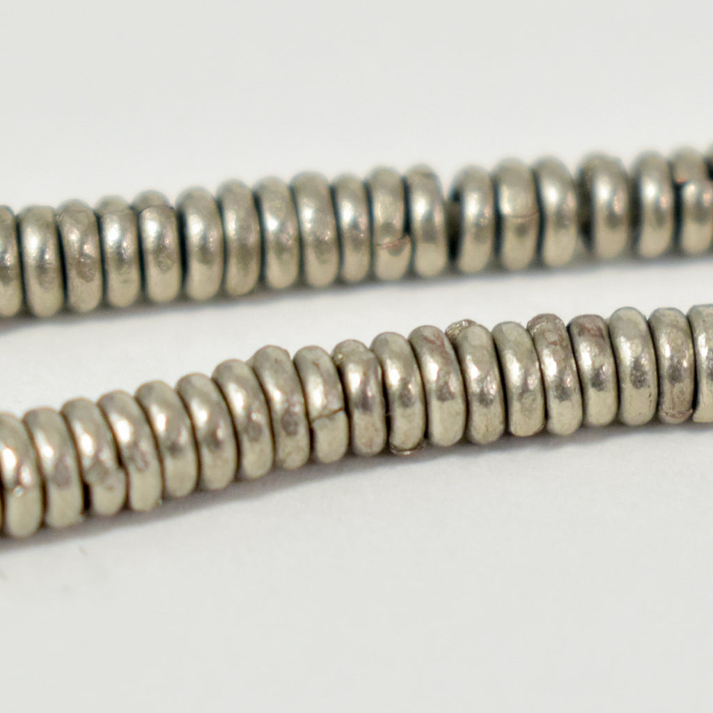 Silver Heishi Beads Ethiopia