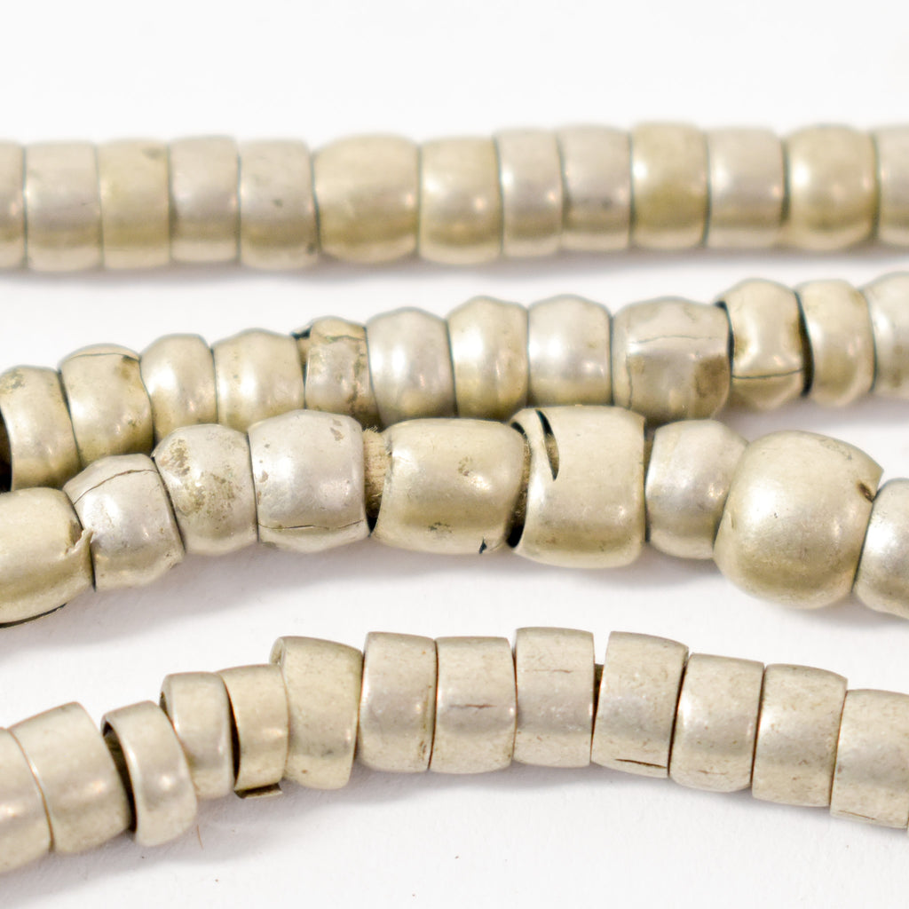 Metal Heishi Silver Trade Beads Ethiopia