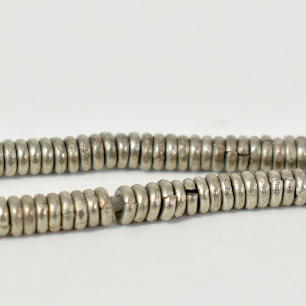 Silver Heishi Beads Ethiopia