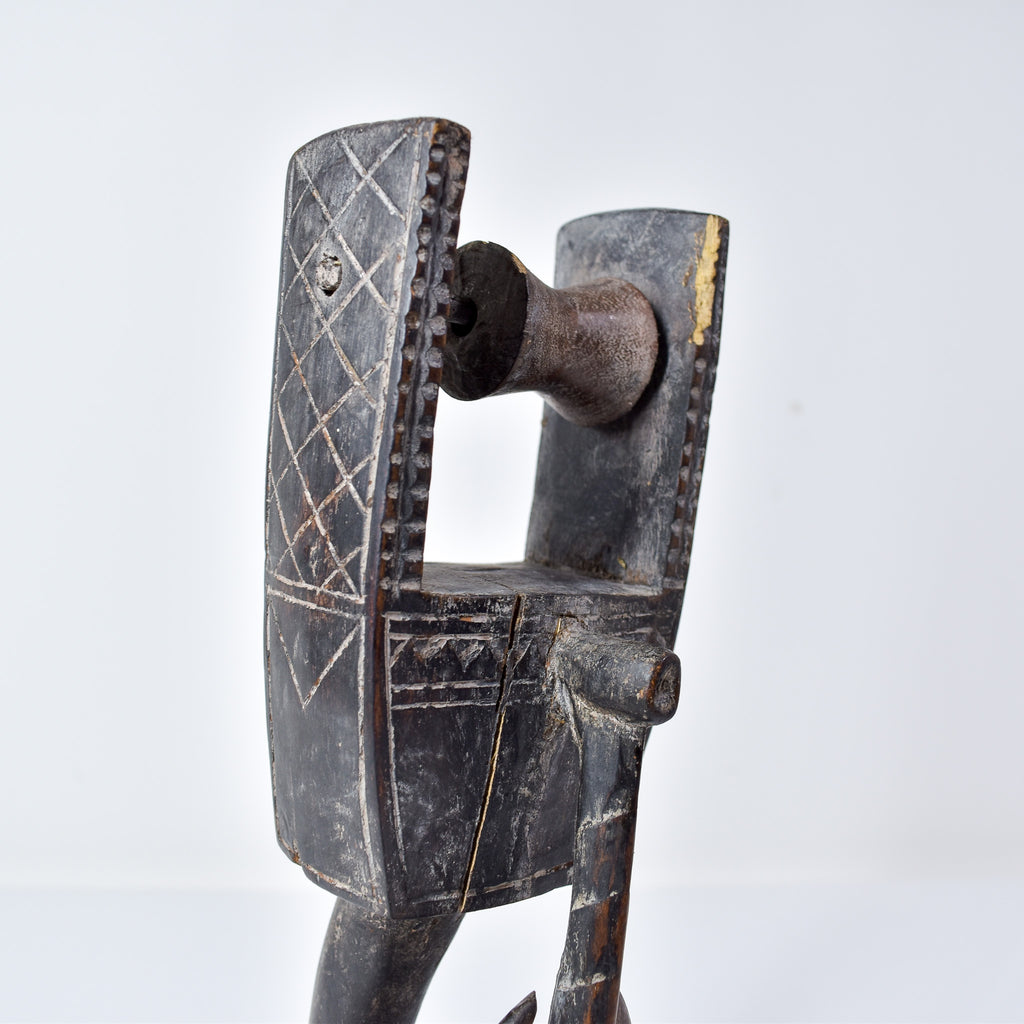 Baule Figural Elephant Heddle Pulley Côte d'Ivoire