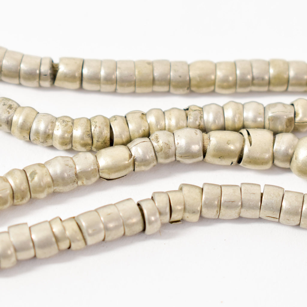 Metal Heishi Silver Trade Beads Ethiopia
