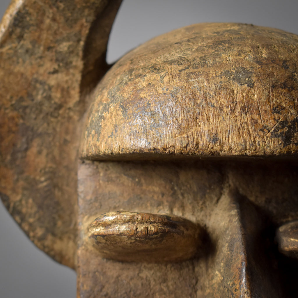 Grebo Mask with Horns on Custom Stand Côte d'Ivoire