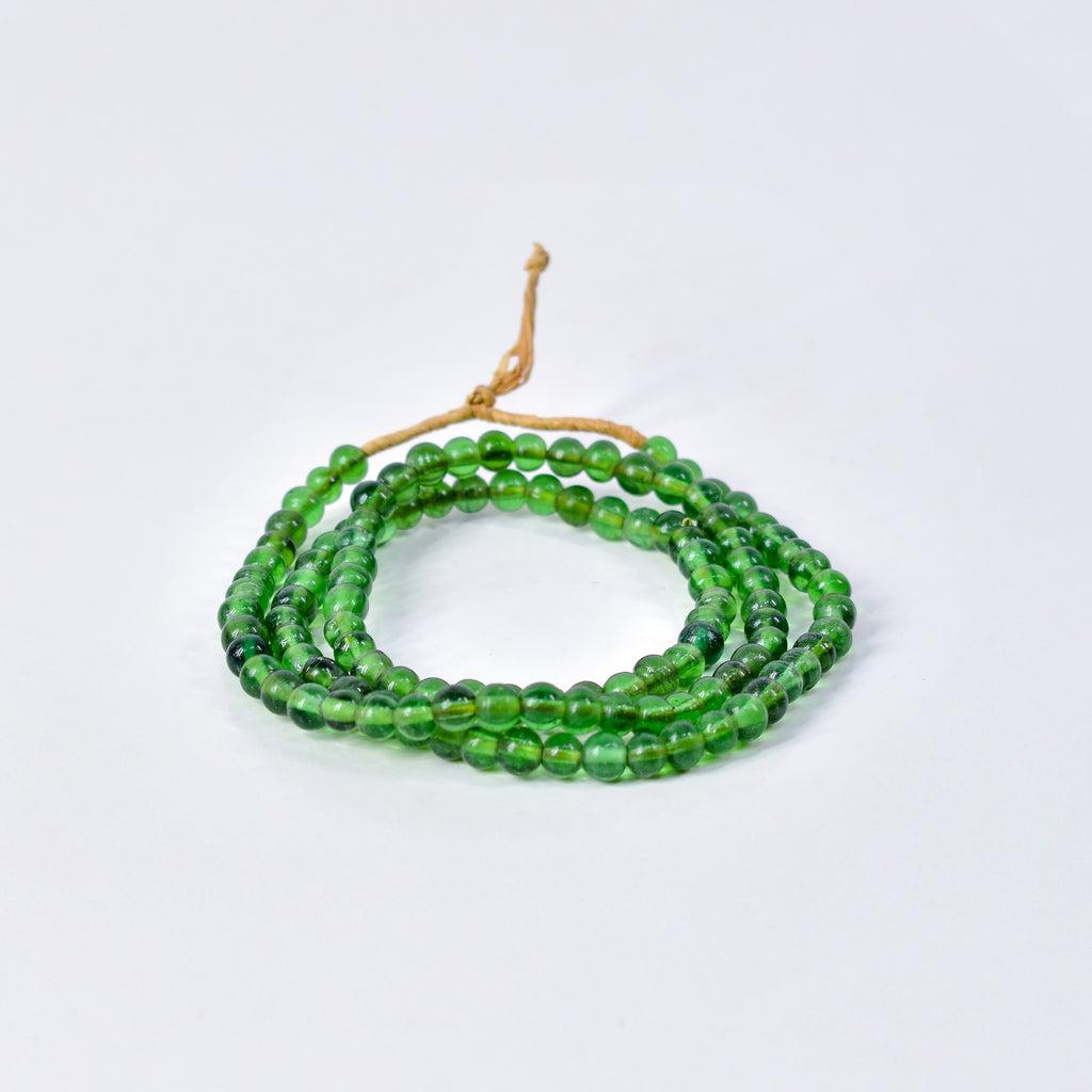 Bohemian Green Translucent Trade Beads Czech