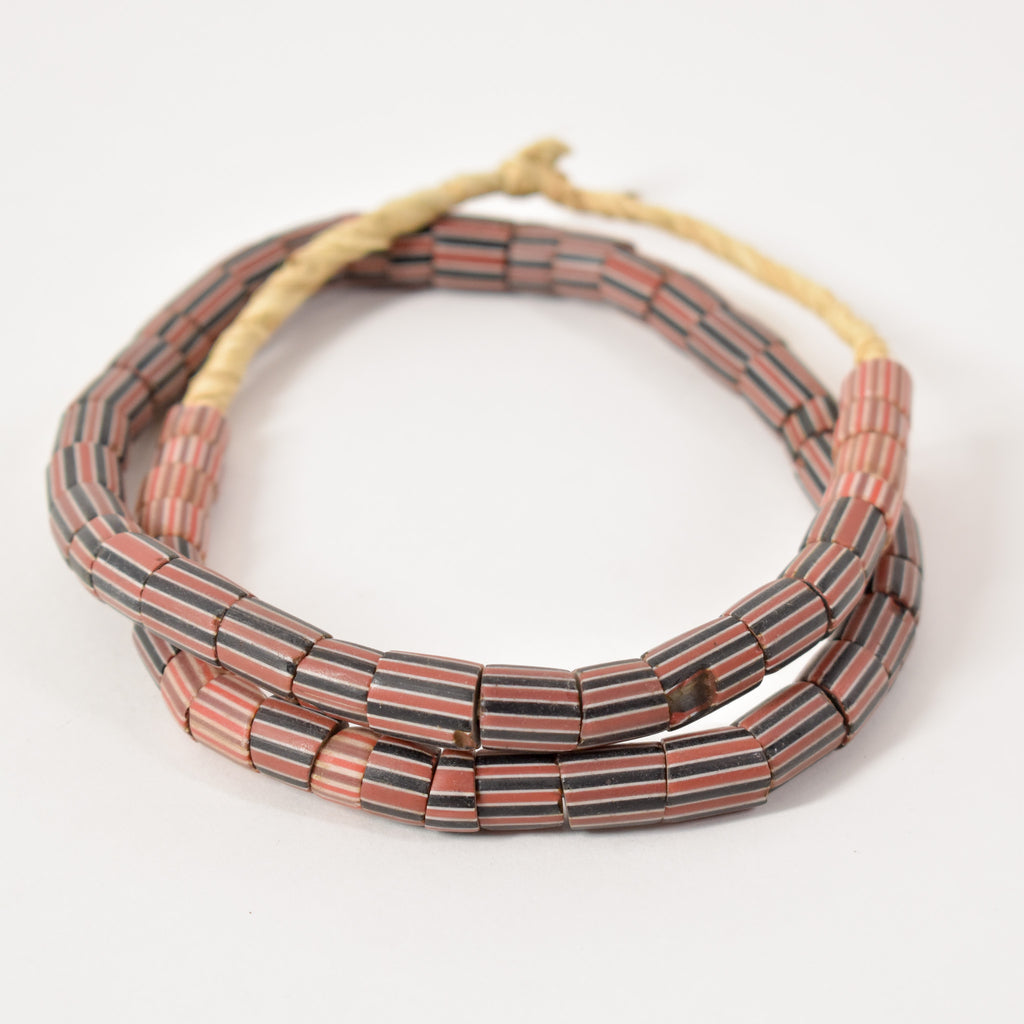 Striped Greenhearts Venetian Trade Beads