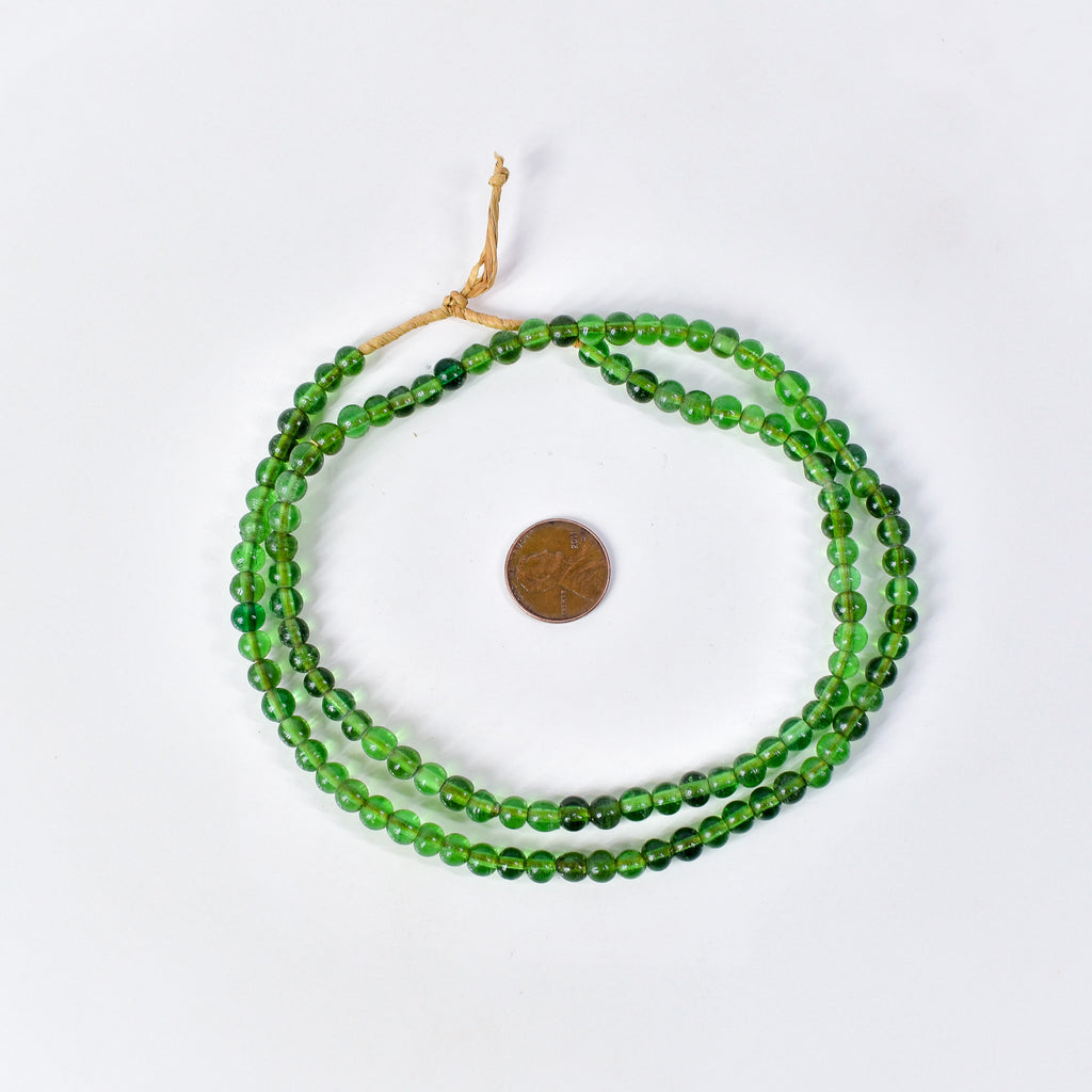 Bohemian Green Translucent Trade Beads Czech