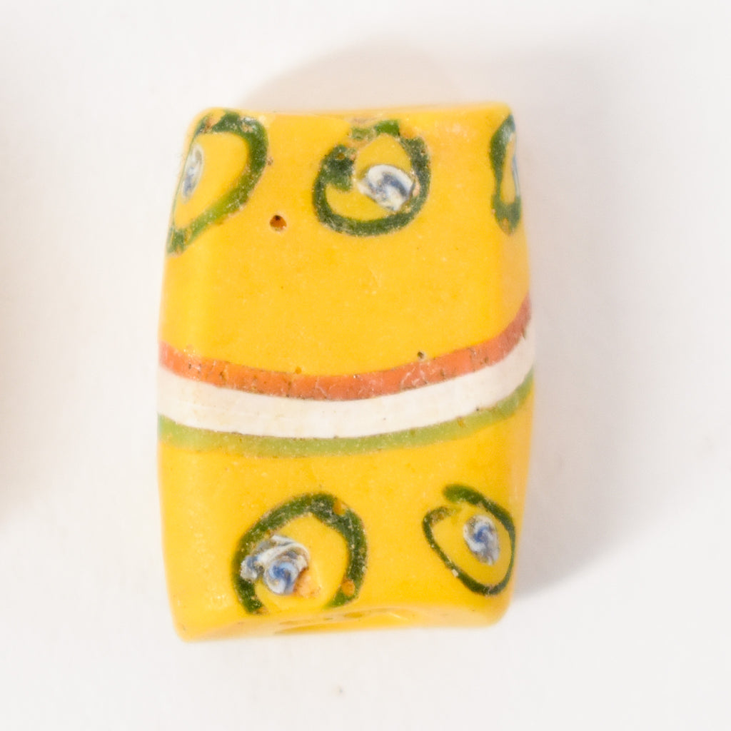 2 Tabular Venetian Yellow Trade Beads