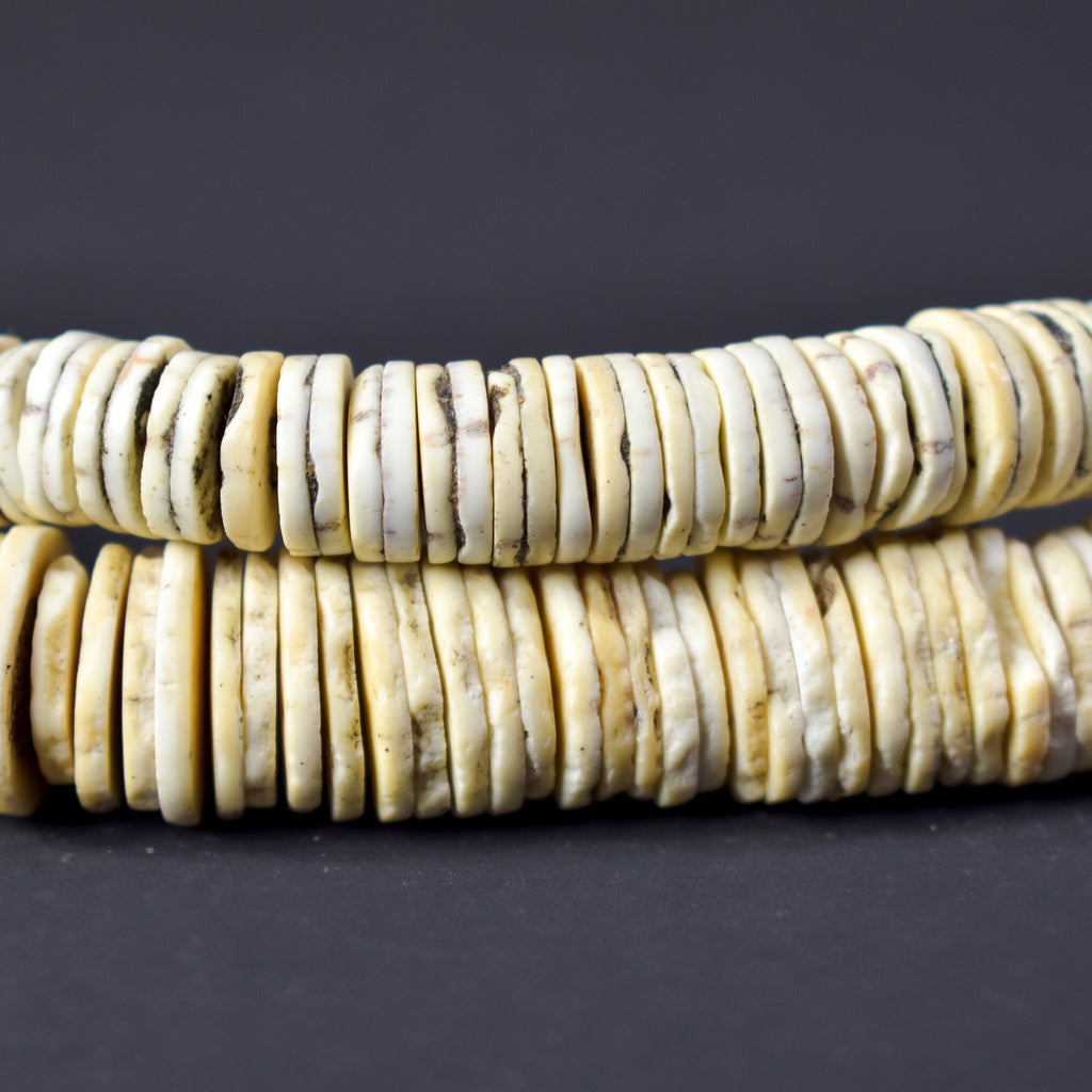 Ostrich Egg Shell Heishi Trade Beads Henry Collection