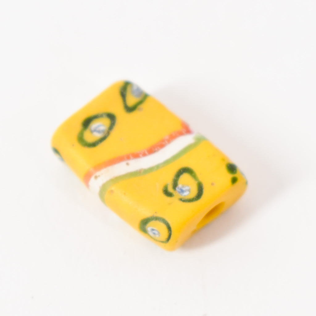 2 Tabular Venetian Yellow Trade Beads