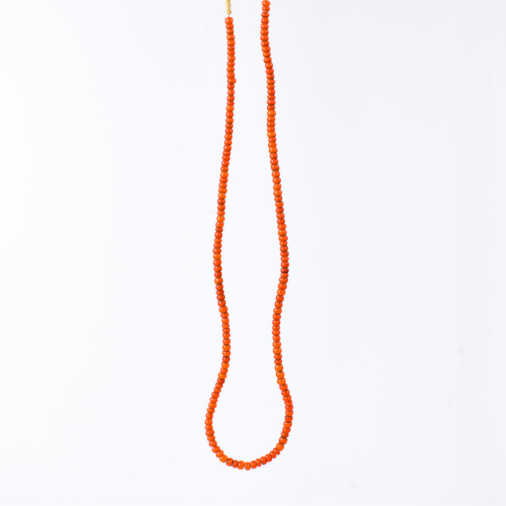 Orange White Heart Venetian Trade Beads