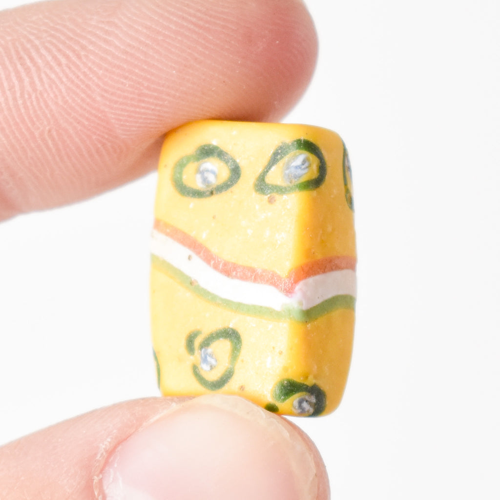 2 Tabular Venetian Yellow Trade Beads