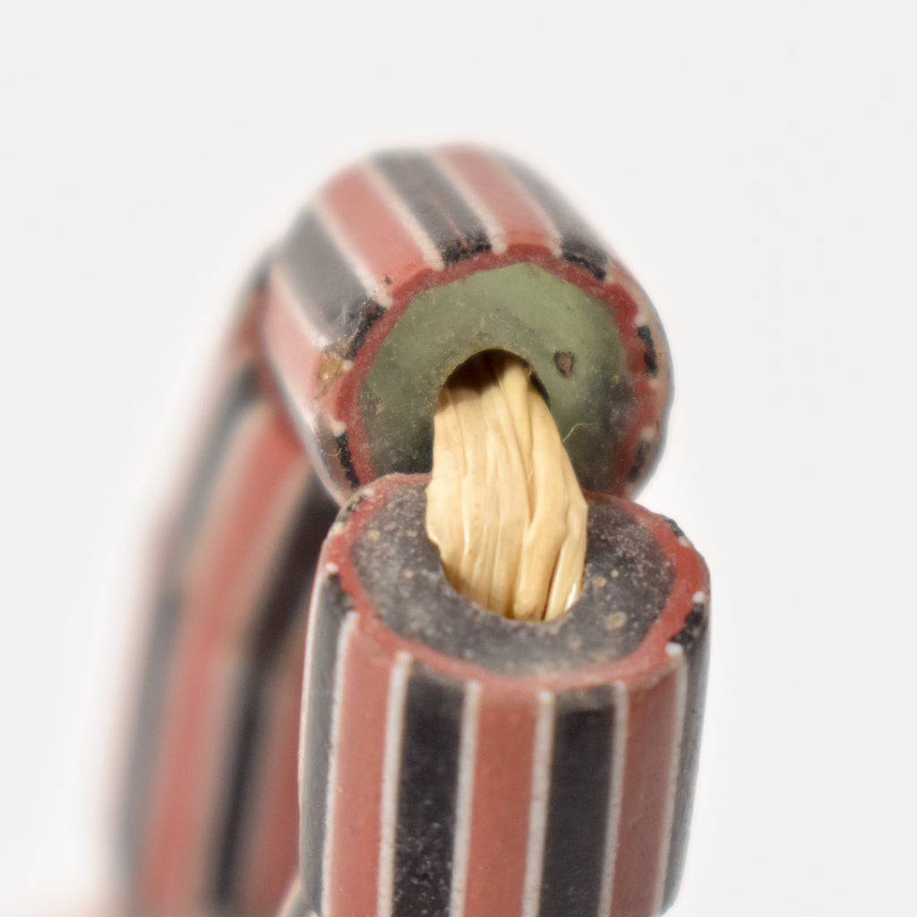 Striped Greenhearts Venetian Trade Beads