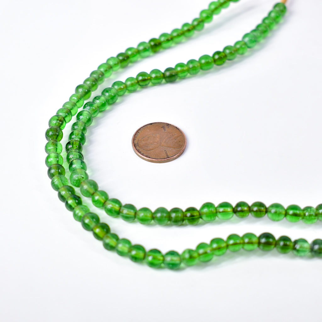 Bohemian Green Translucent Trade Beads Czech