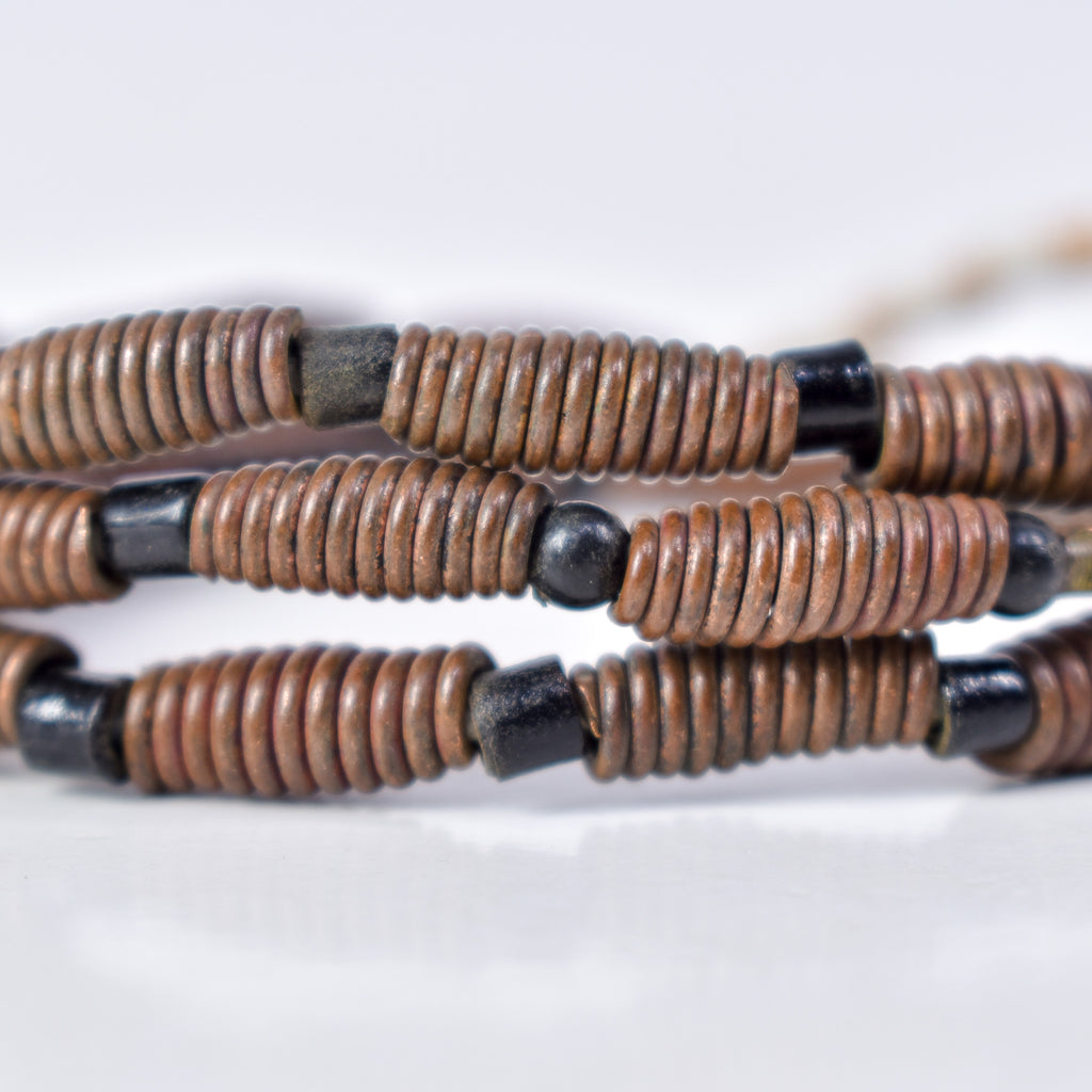 Yoruba Copper Color Beaded Necklace Nigeria