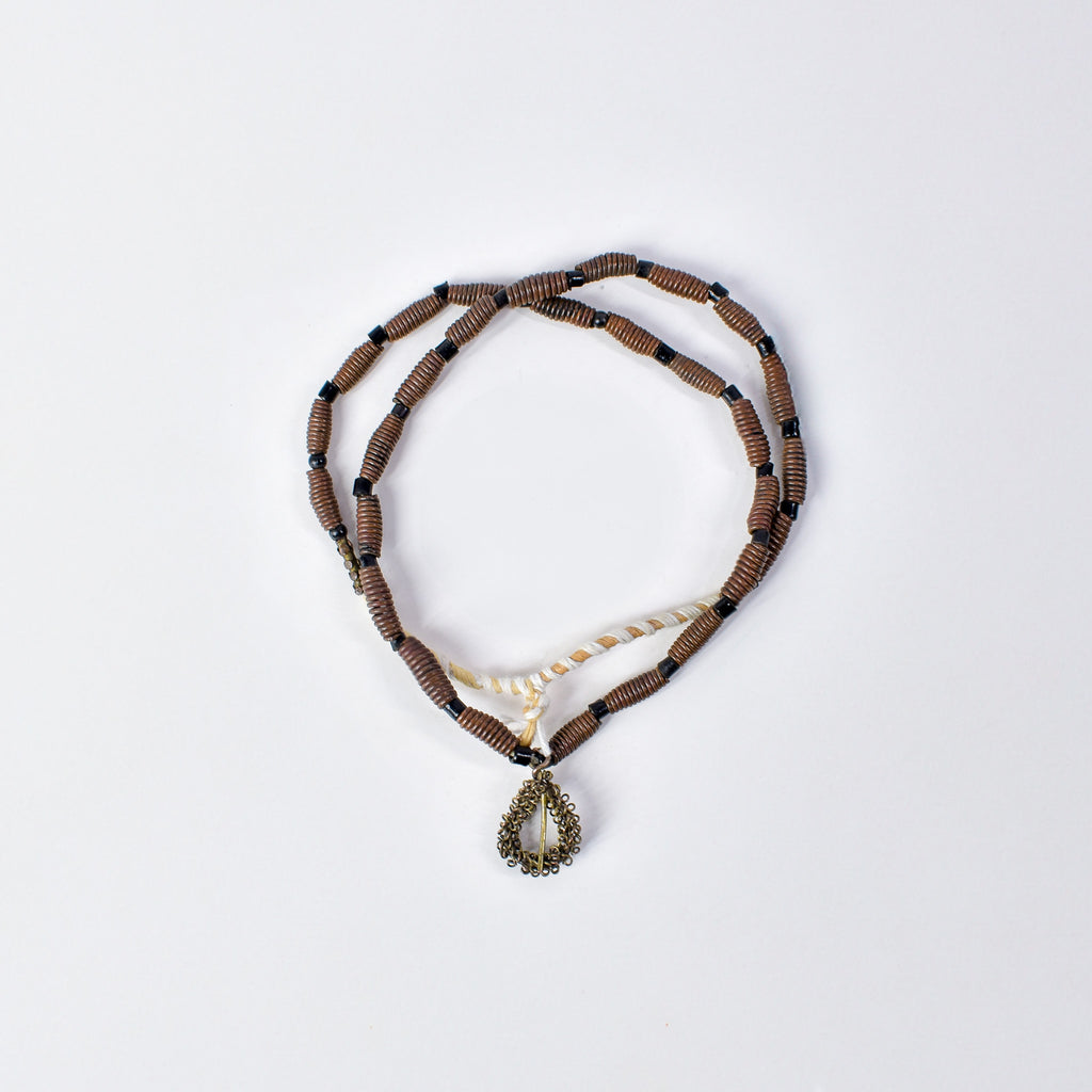 Yoruba Copper Color Beaded Necklace Nigeria