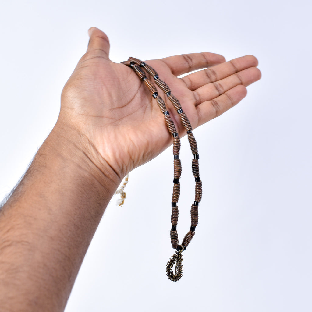 Yoruba Copper Color Beaded Necklace Nigeria