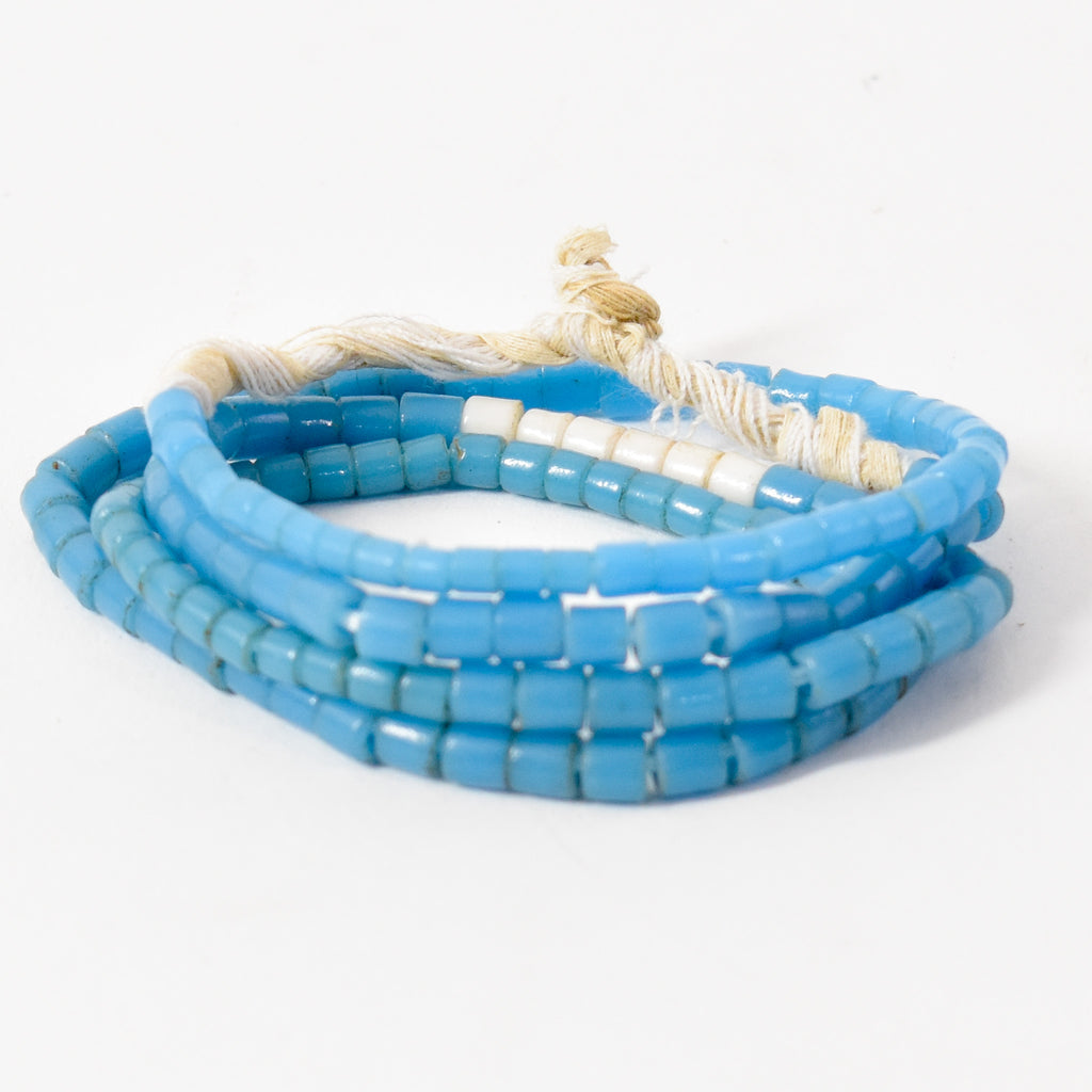 Tile Blue Trade Beads