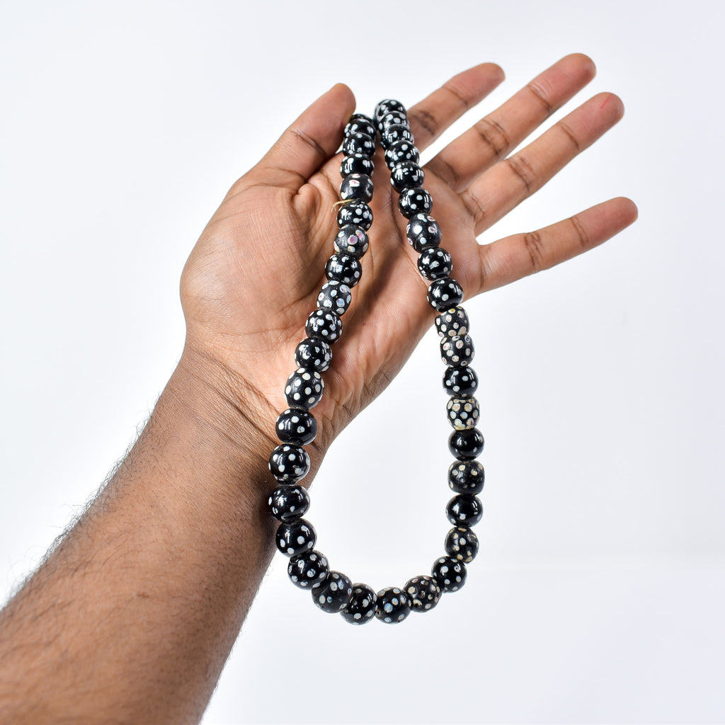 Venetian Skunk Black Trade Beads