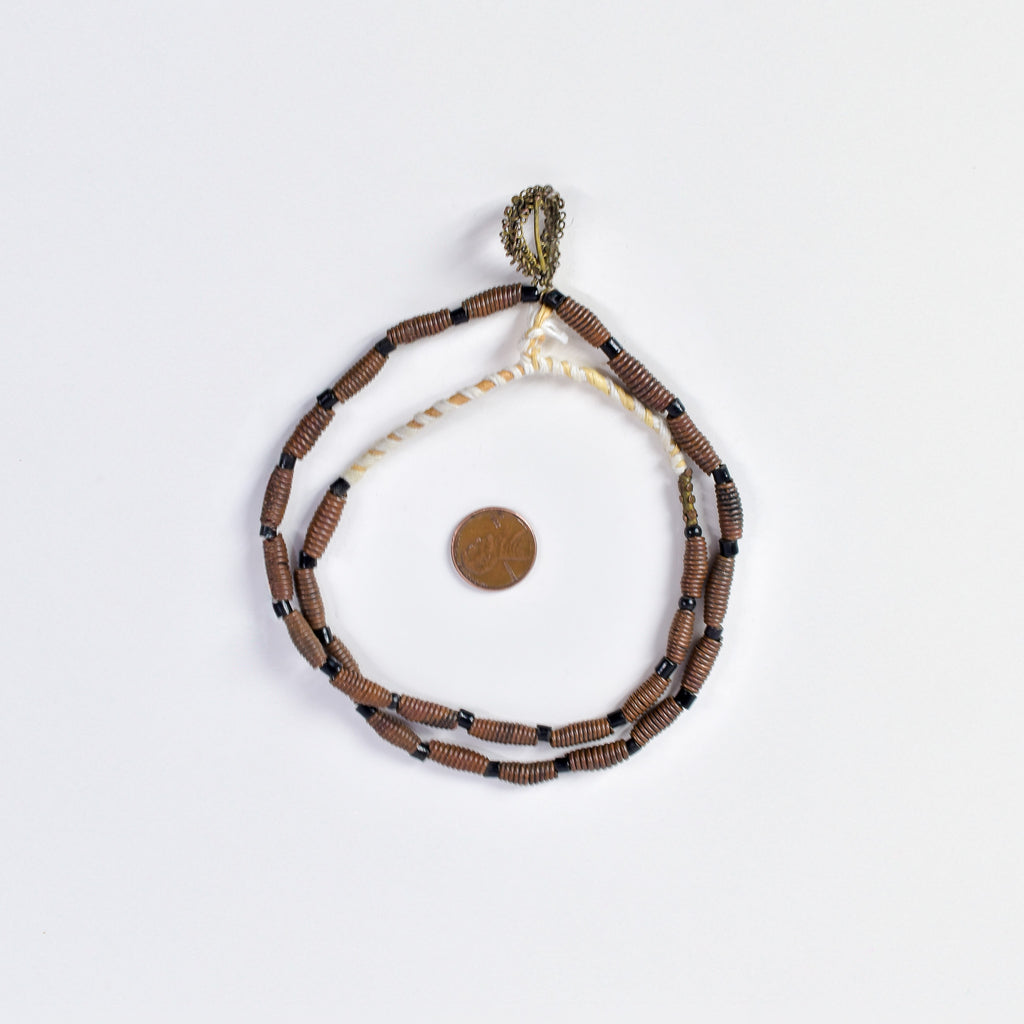 Yoruba Copper Color Beaded Necklace Nigeria