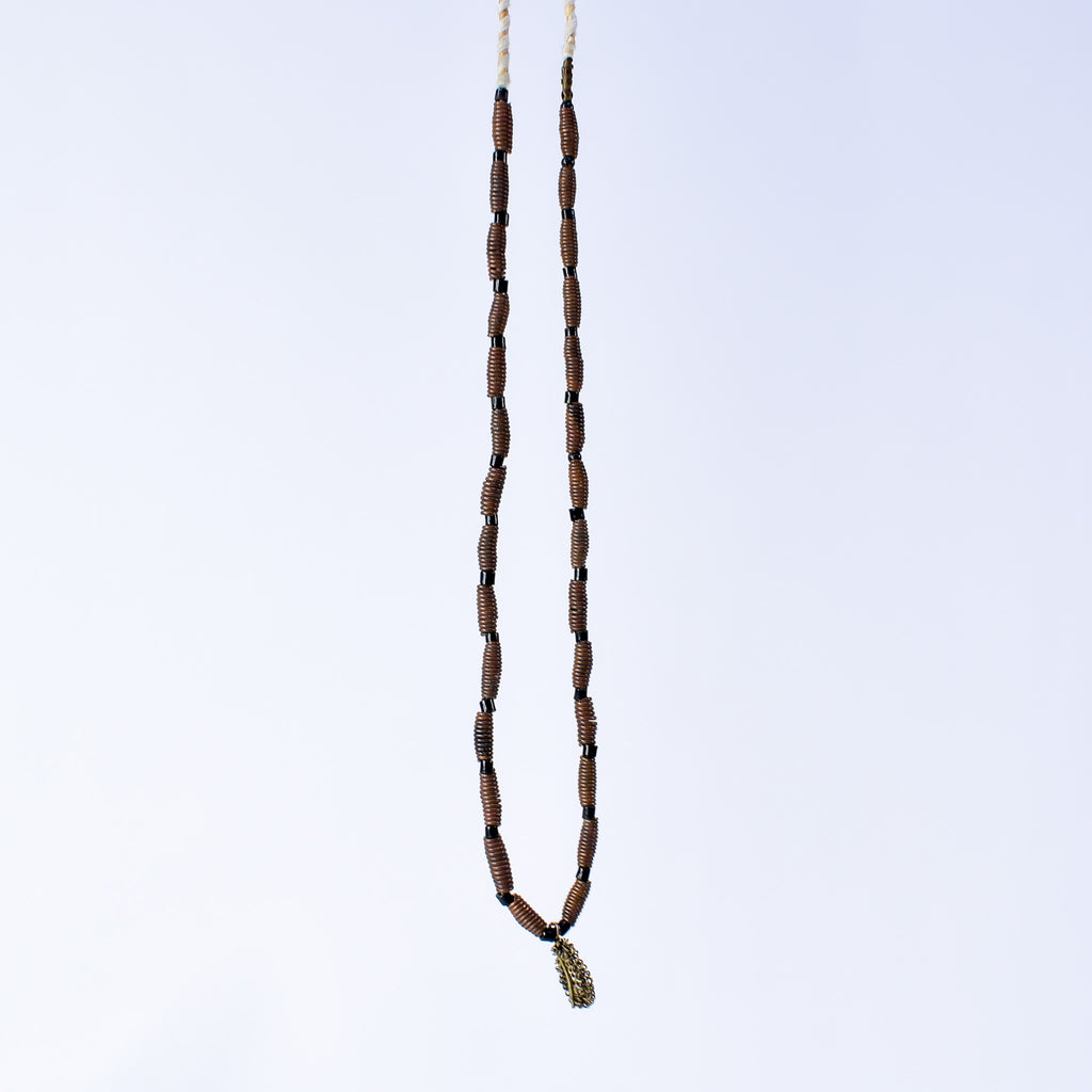 Yoruba Copper Color Beaded Necklace Nigeria