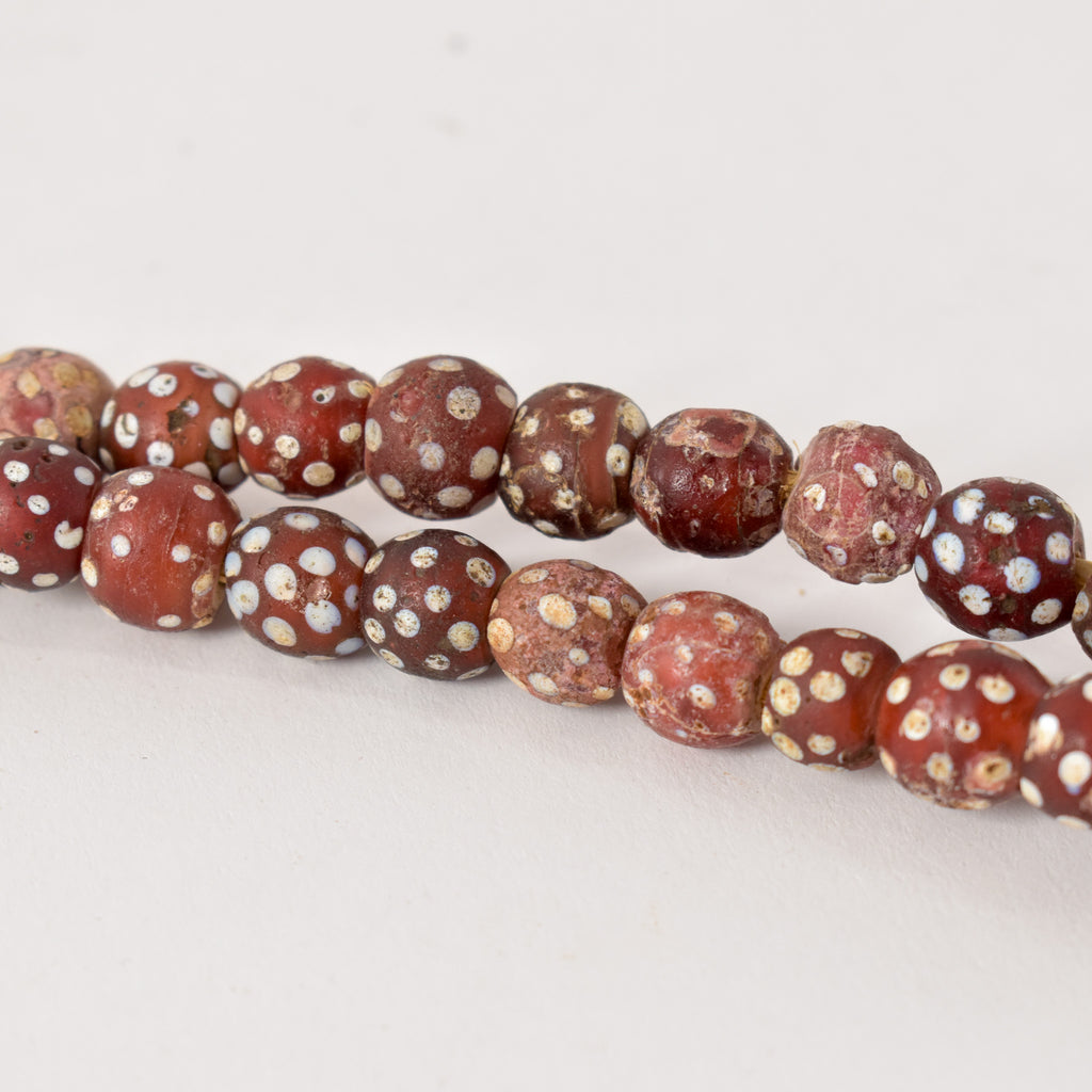 Red Skunk Venetian Trade Beads