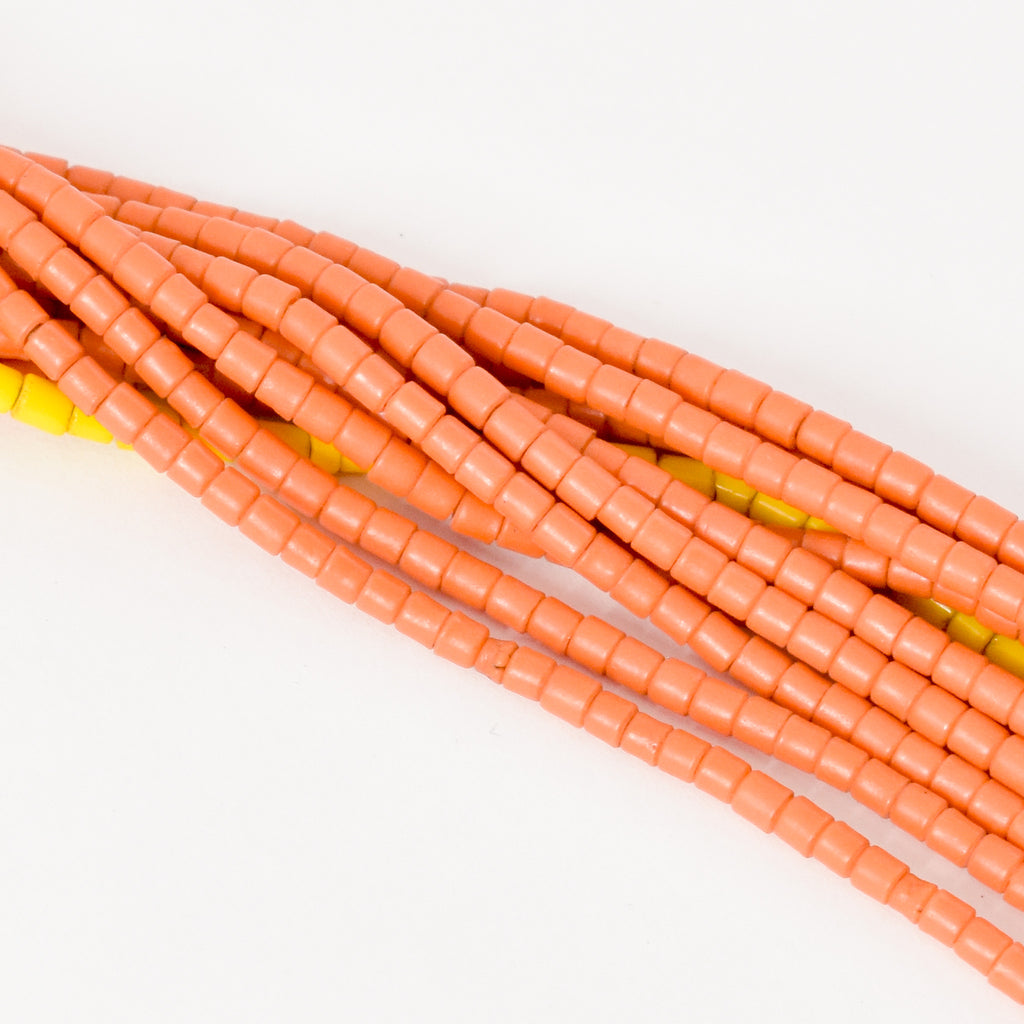 Fulani Beaded Orange Necklace