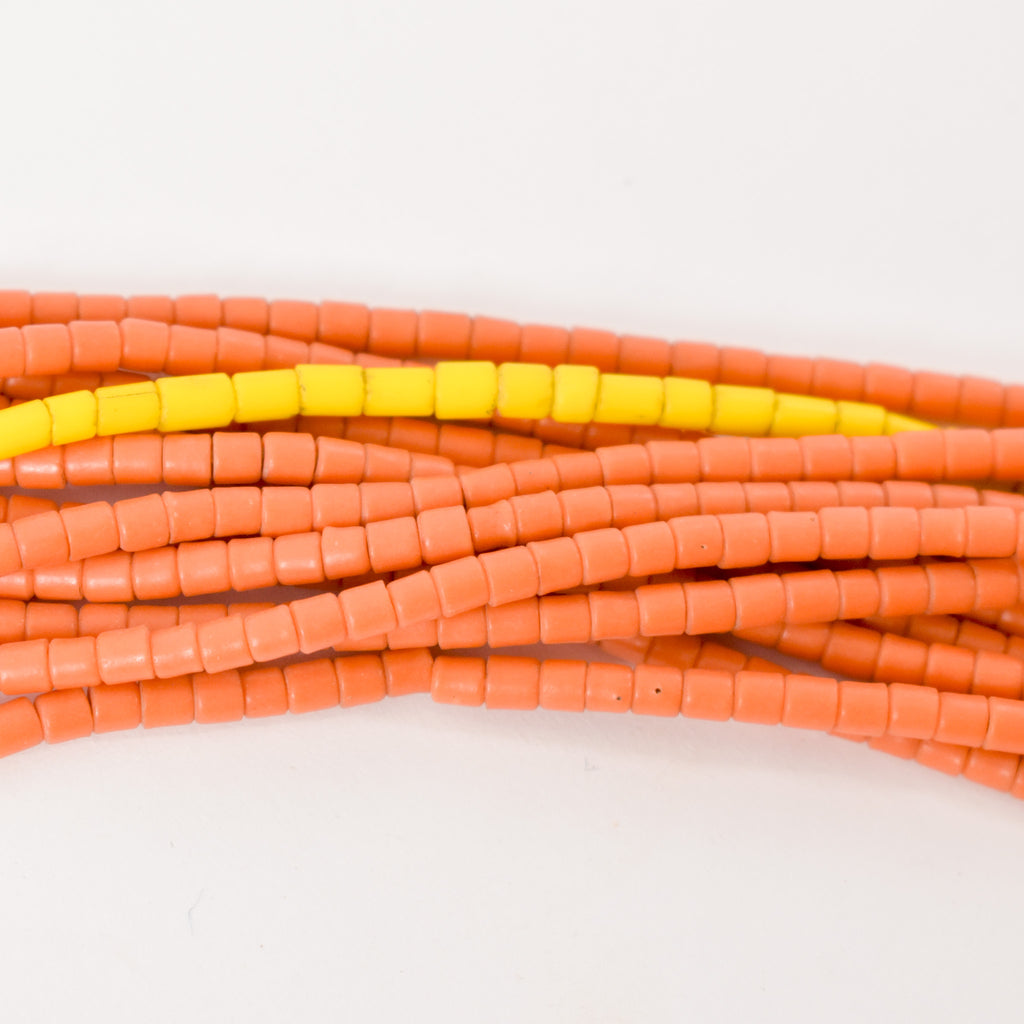 Fulani Beaded Orange Necklace