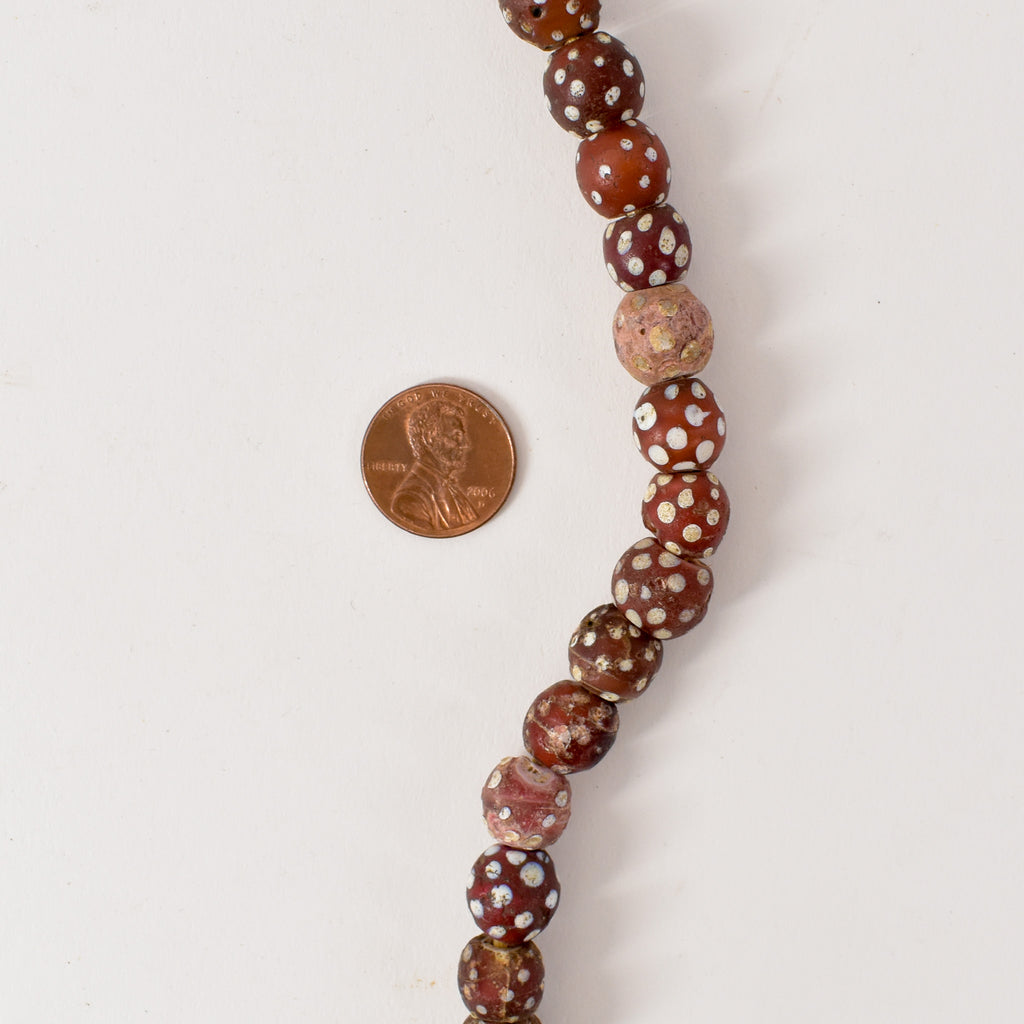 Red Skunk Venetian Trade Beads