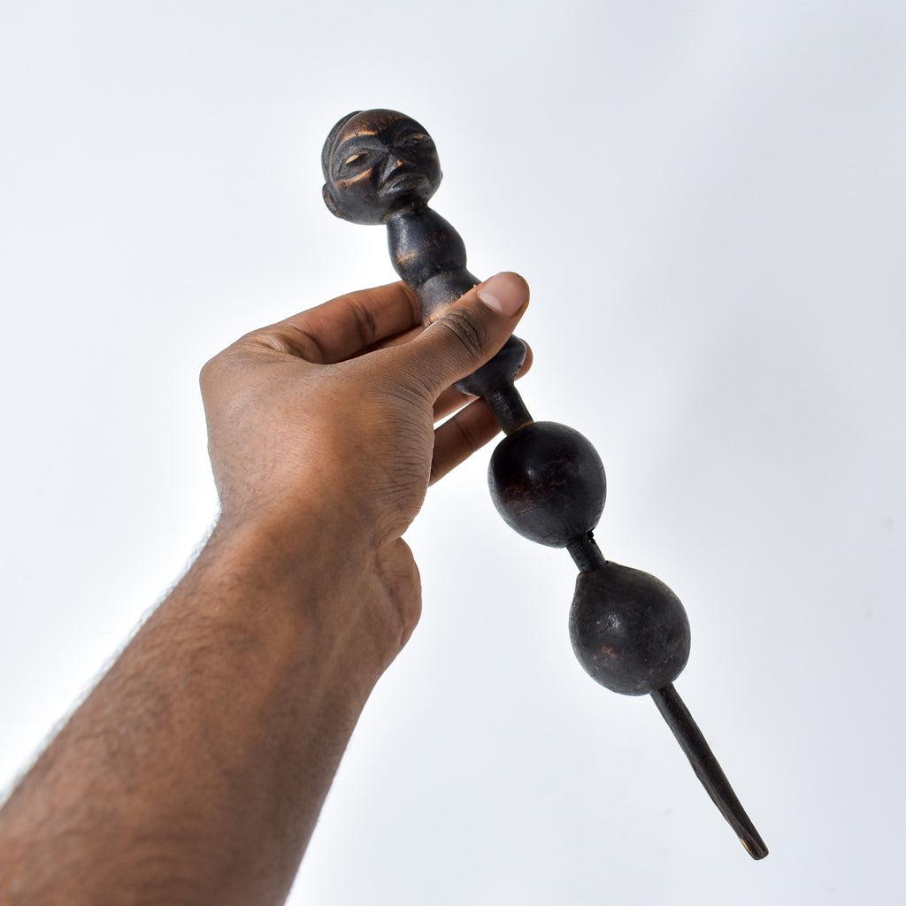 Luba Divination Fetish Rattle Congo