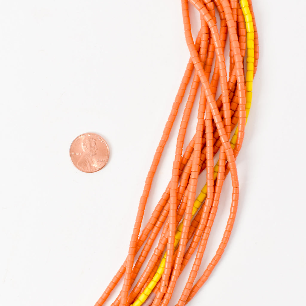 Fulani Beaded Orange Necklace