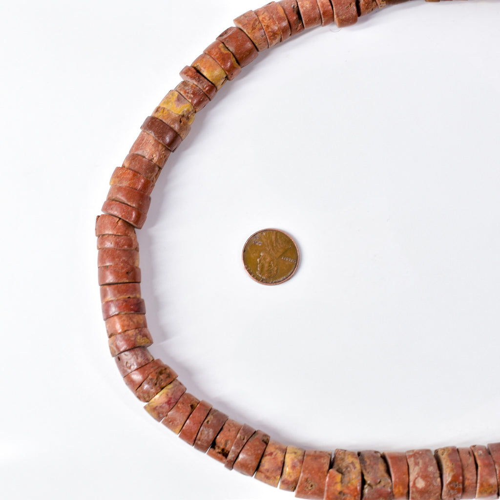 Bauxite Stone Graduated Beads Ghana 36 Inch