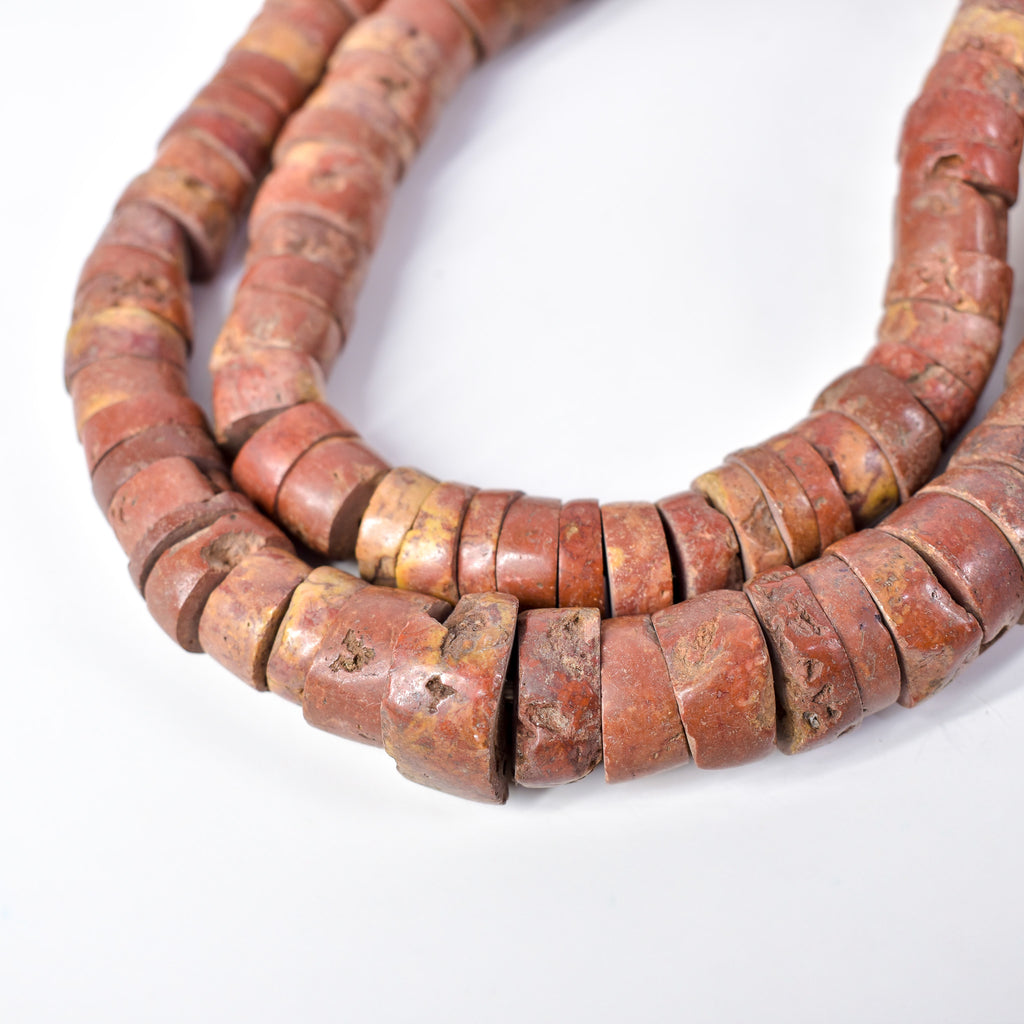 Bauxite Stone Graduated Beads Ghana 36 Inch