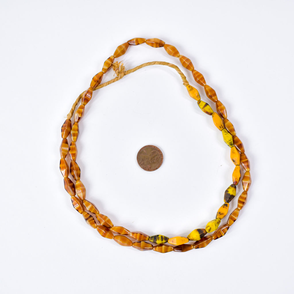 2 Strands Bohemian Glass Trade Beads 30 Inch